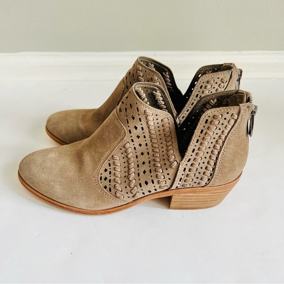 Vince Camuto Prasata Suede Perforated Ankle Bootie - Picture 1 of 9